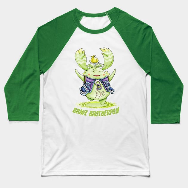 Brave Brotherpon Baseball T-Shirt by WarioPunk